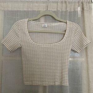 Wilfred gingham crop top tshirt